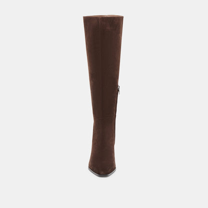 EMMI WIDE CALF BOOTS DK BROWN SUEDE
