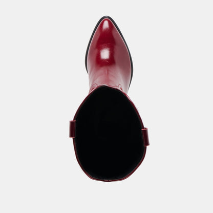 MIRLA WIDE CALF BOOTS OXBLOOD LEATHER