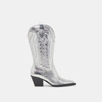 Ryland Extra Wide Calf Silver Boots | Distressed Leather Boots