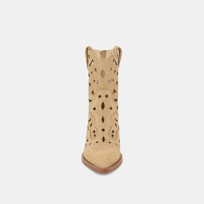 ZENOBI BOOTIES DK TAUPE SUEDE