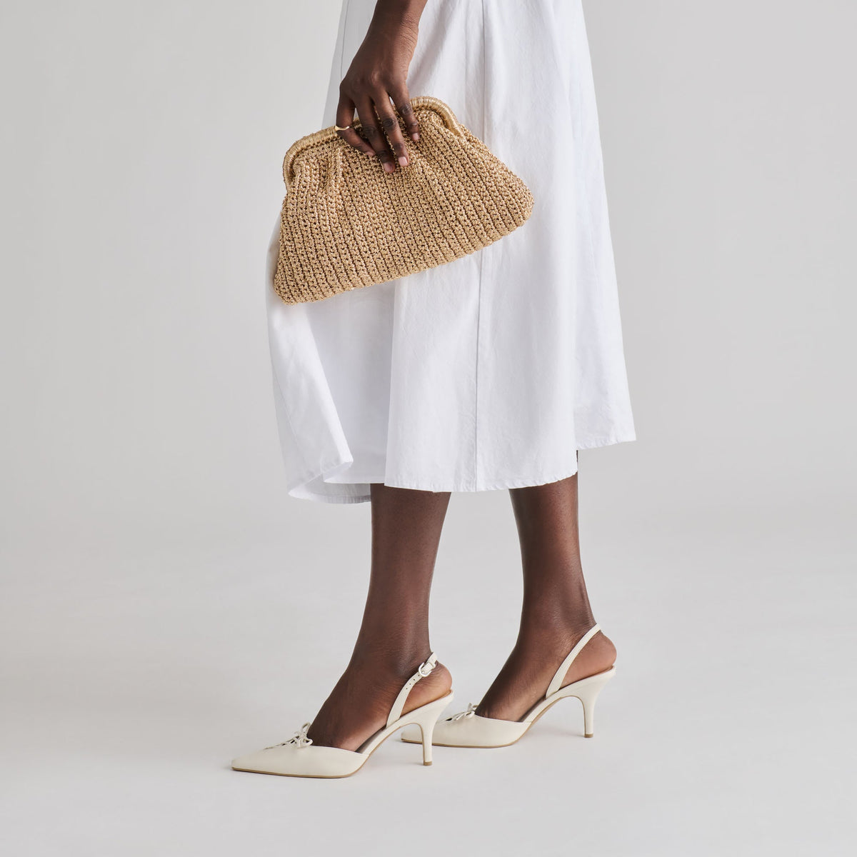 HAMYA HEELS WHITE LEATHER