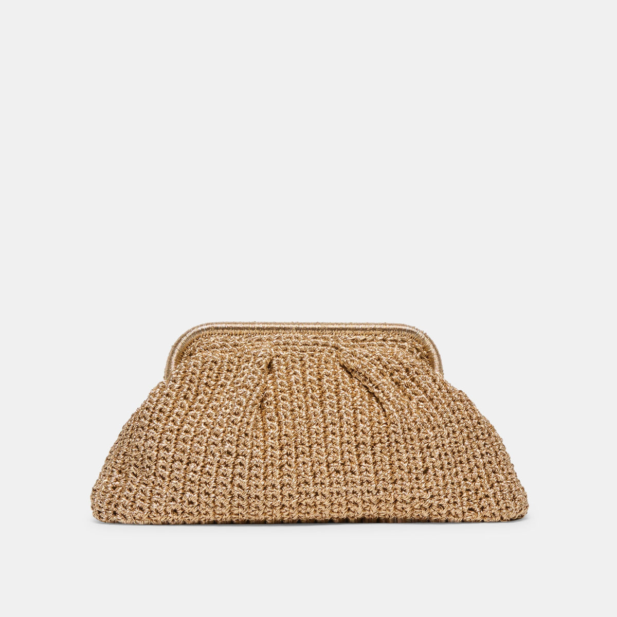 IONE CLUTCH GOLD CROCHET