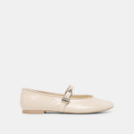 Alizza Creme Crinkle Patent Ballet Flats | Dolce Vita