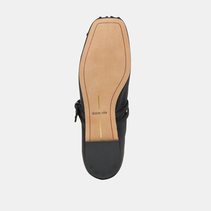 GIBSEN BALLET FLATS ONYX SATIN