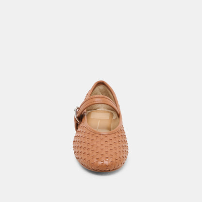 ROSLYN WOVEN BALLET FLATS SADDLE WOVEN LEATHER