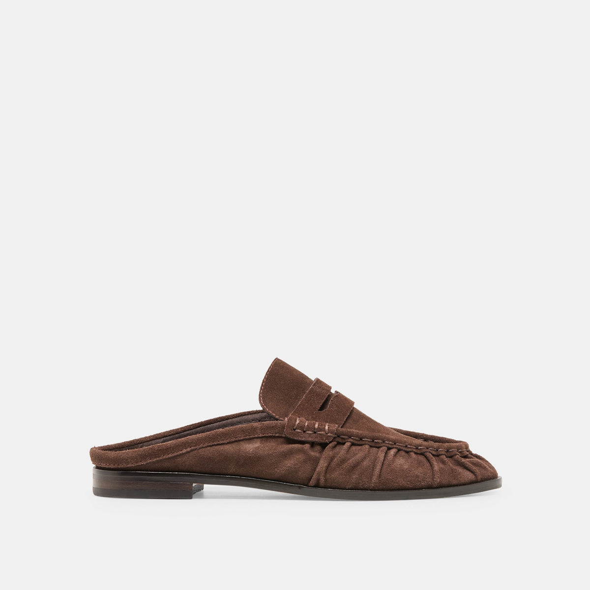 BETZY Dk Brown Suede Closed-Toe Slip-On Loafers | Dolce Vita