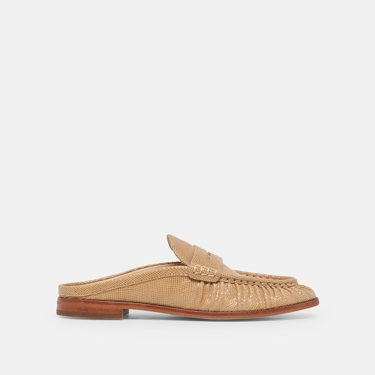 BETZY Latte Embossed Suede Closed-Toe Slip-On Loafers | Dolce Vita