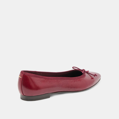 CELIO BALLET FLATS GARNET LEATHER