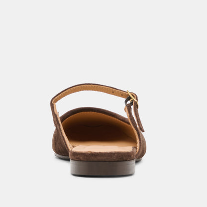 ELIO FLATS DK BROWN SUEDE