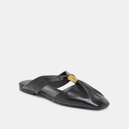 FRANEY FLATS BLACK LEATHER