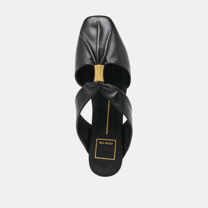 FRANEY FLATS BLACK LEATHER
