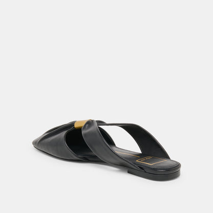 FRANEY FLATS BLACK LEATHER