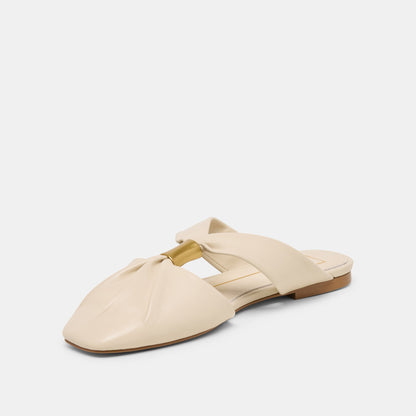 FRANEY FLATS WHITE LEATHER