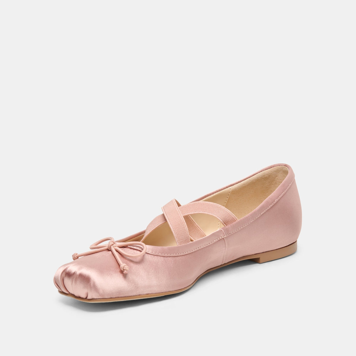 GWINN BALLET FLATS BLUSH SATIN