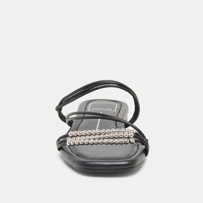 LYNDEE BEAD SANDALS BLACK STELLA