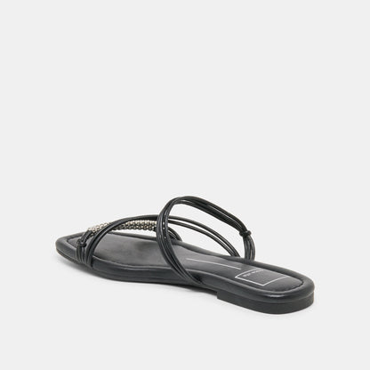 LYNDEE BEAD SANDALS BLACK STELLA