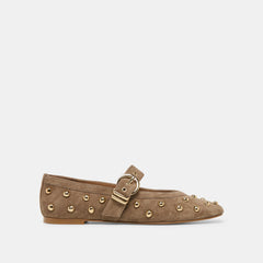 OLIVE SUEDE