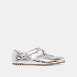 YONO Silver Distressed Leather Ballet Sneaker Flats | Dolce Vita