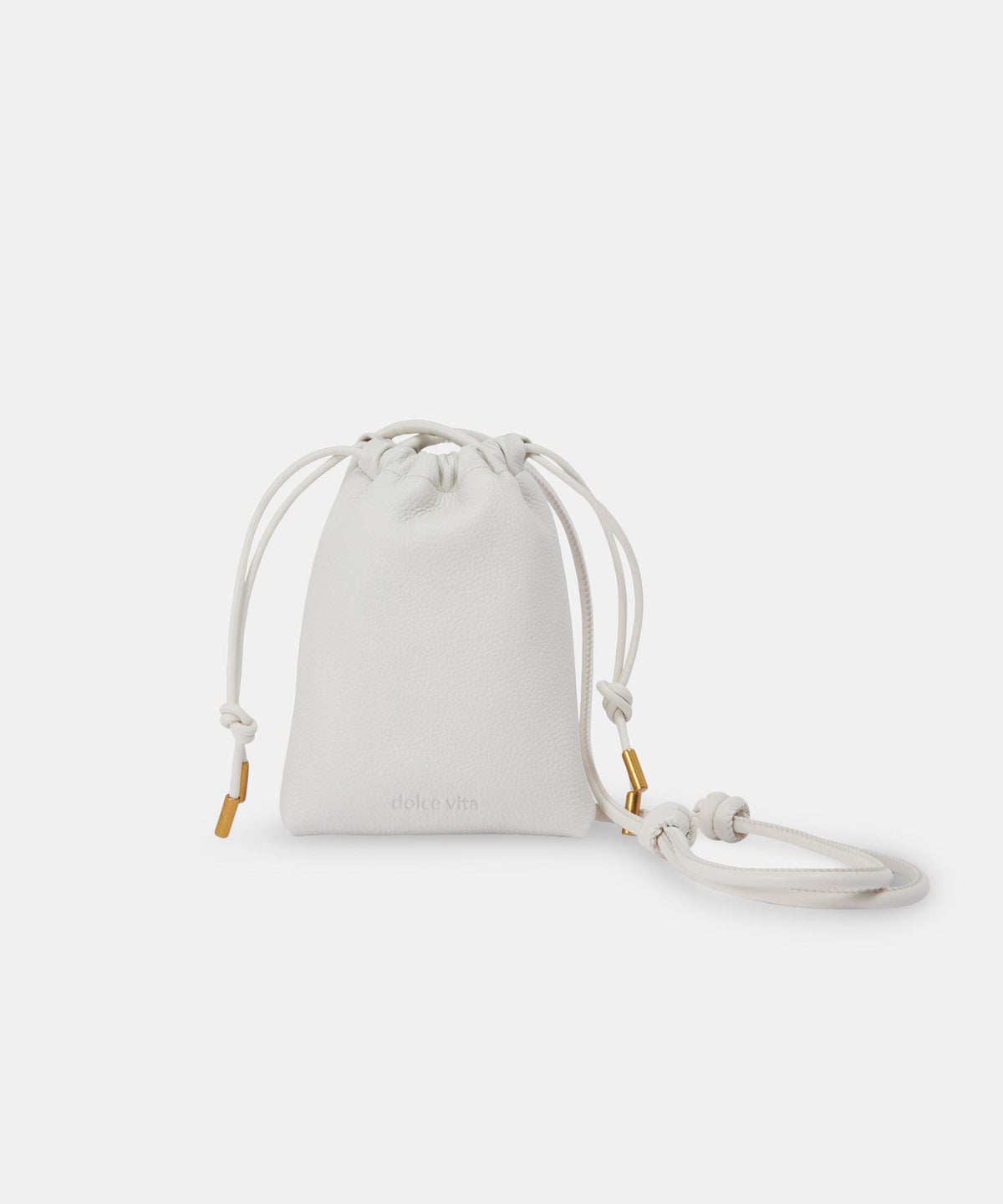 EVIE PHONE POUCH IVORY LEATHER