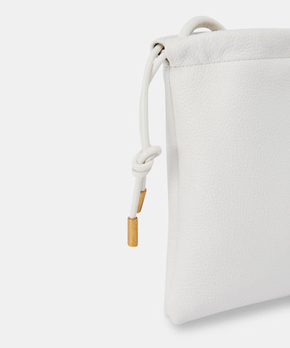 EVIE PHONE POUCH IVORY LEATHER
