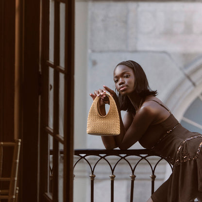 EVELISE MINI HANDBAG NATURAL RAFFIA