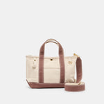 LUNEA Natural Chocolate Canvas Convertible Handbag Crossbody Bag | Dolce Vita