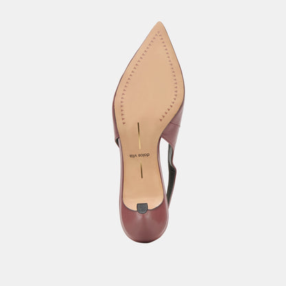 ALENNA HEELS OXBLOOD CRINKLE PATENT