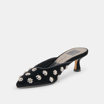 CLARA HEELS NERO VELVET