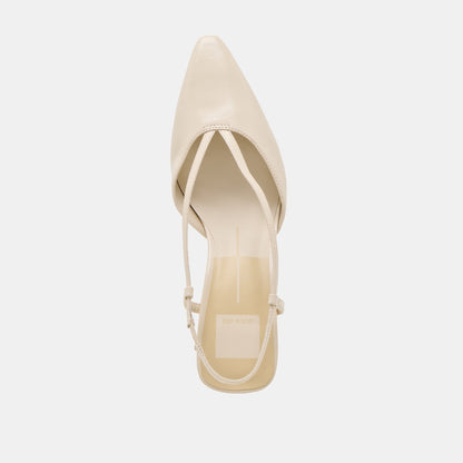 GINAY HEELS BONE LEATHER