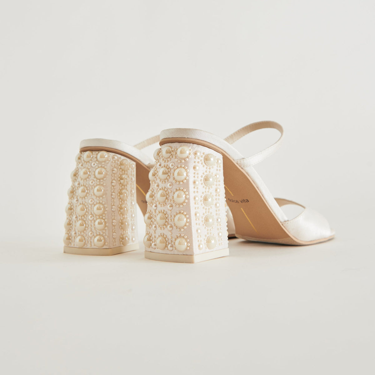 JEMMY PEARL HEELS VANILLA SILK