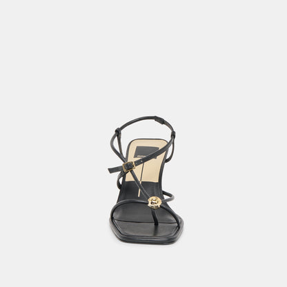 MYLEE HEELS BLACK LEATHER