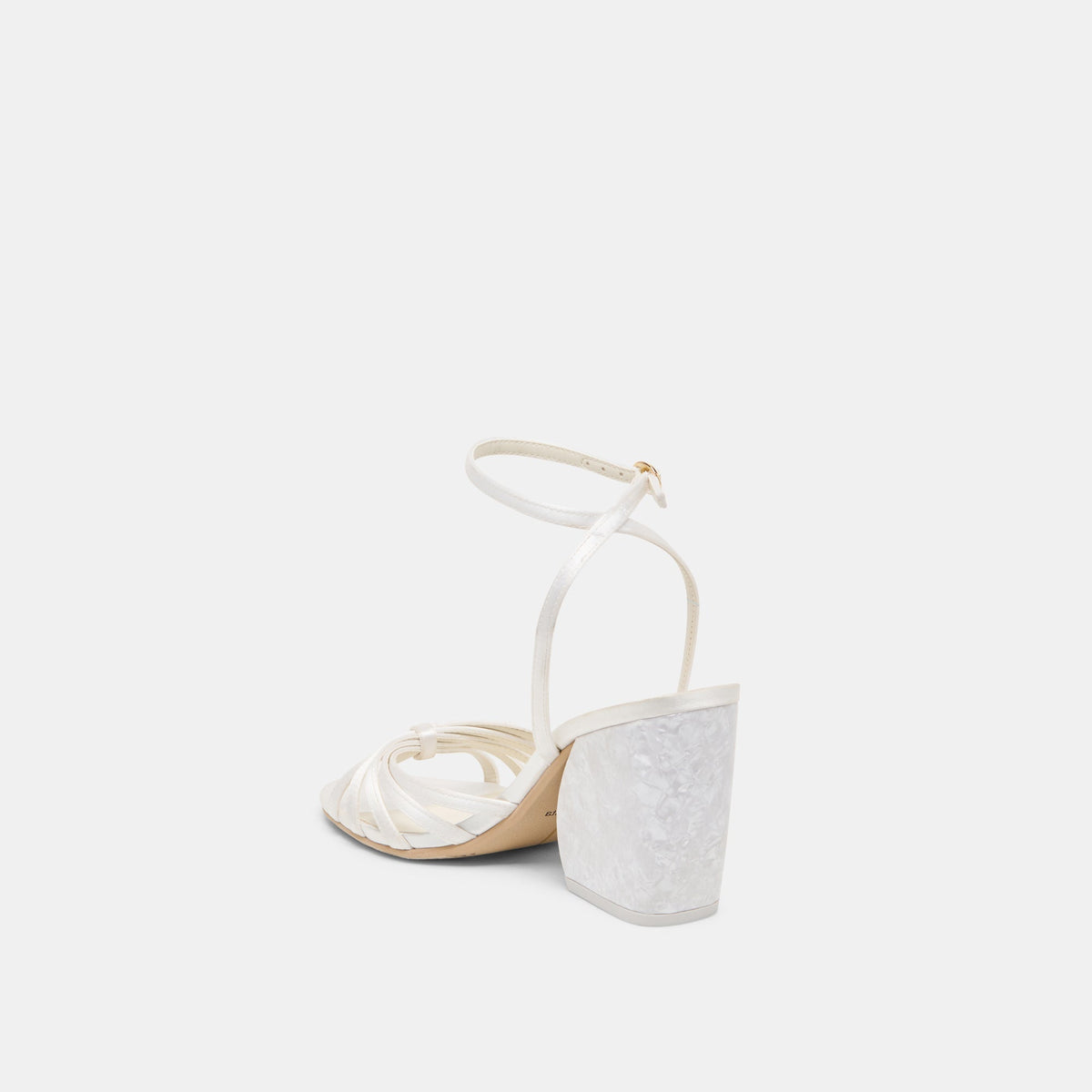 RONICA HEELS TRUE WHITE SATIN