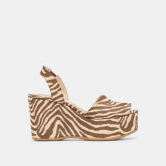 BEIGE ZEBRA RAFFIA