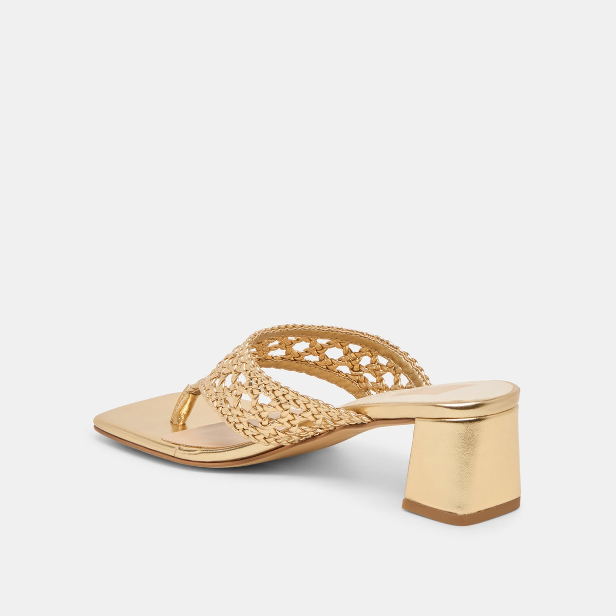 BARLO HEELS GOLD WOVEN STELLA
