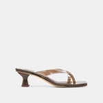 Brevel Vinyl Wide Dk Brown Jelly Heels | Dolce Vita