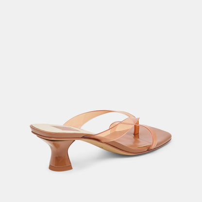 BREVEL VINYL WIDE HEELS WHISKEY JELLY