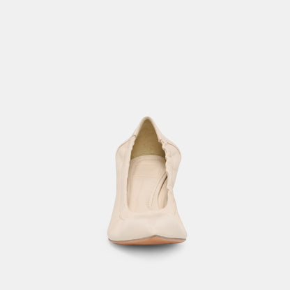 CELTIN HEELS OFF WHITE LEATHER