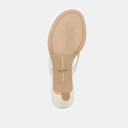 DAKSIE LACE HEELS TRUE WHITE LEATHER