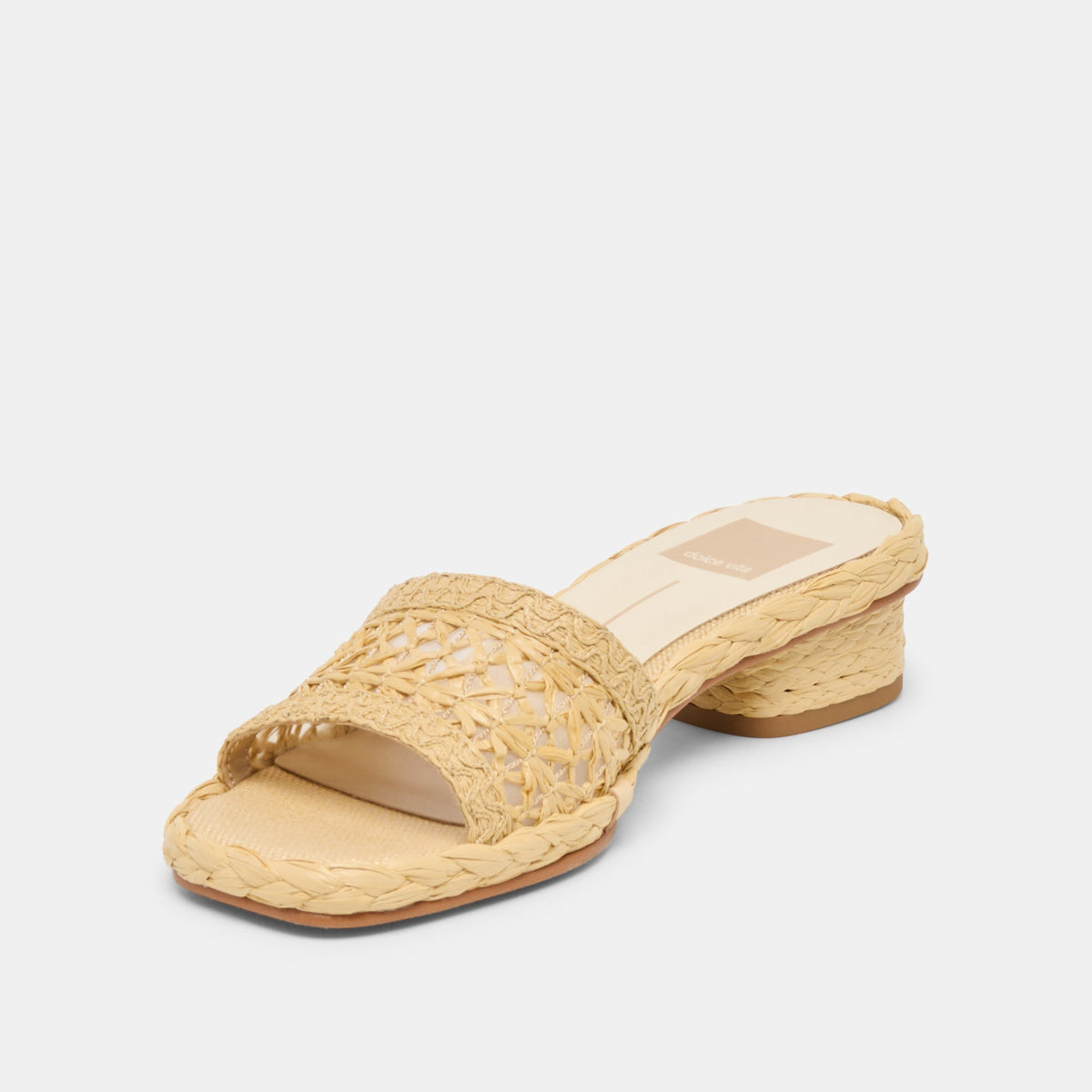 DIXI WIDE SANDALS LT NATURAL CROSS HATCH RAFFIA