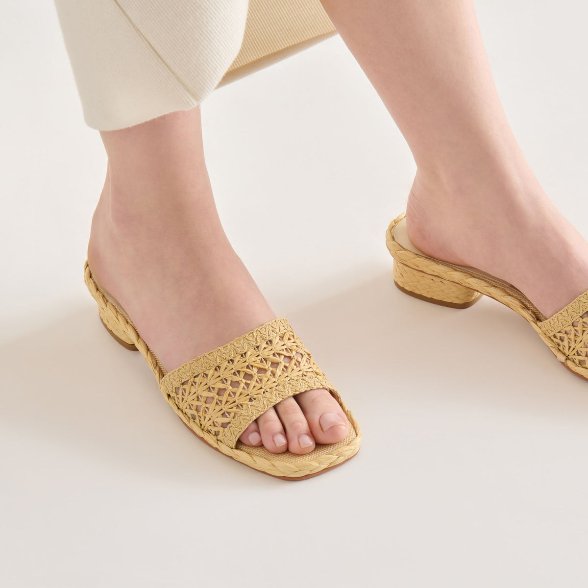 DIXI SANDALS LT NATURAL CROSS HATCH RAFFIA