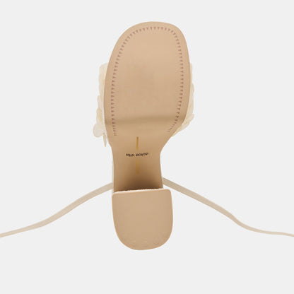 DORTHY CONFETTI HEELS IVORY LEATHER