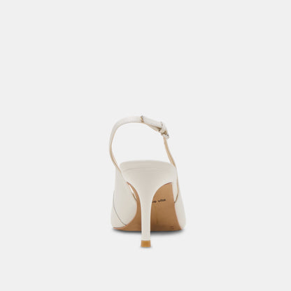 ELASI HEELS WHITE LEATHER