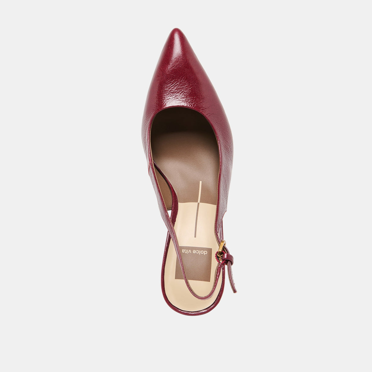 EVELAN WEDGES GARNET LEATHER