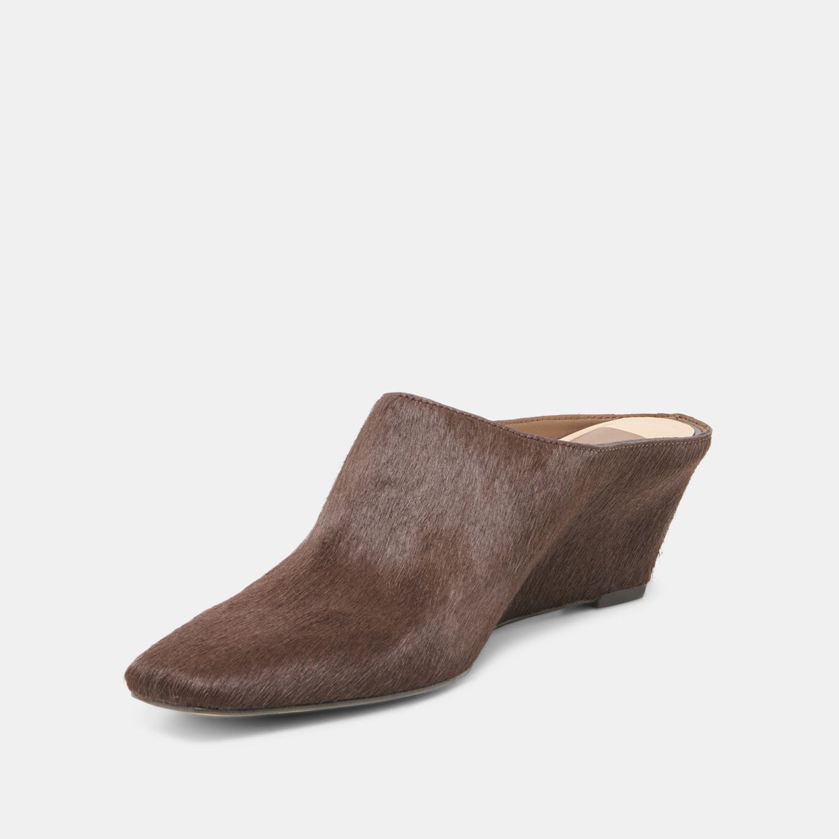 HILAH MULES CHESTNUT CALF HAIR