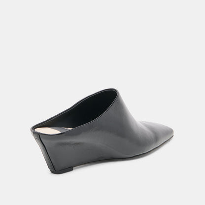 HILAH MULES MIDNIGHT CRINKLE PATENT