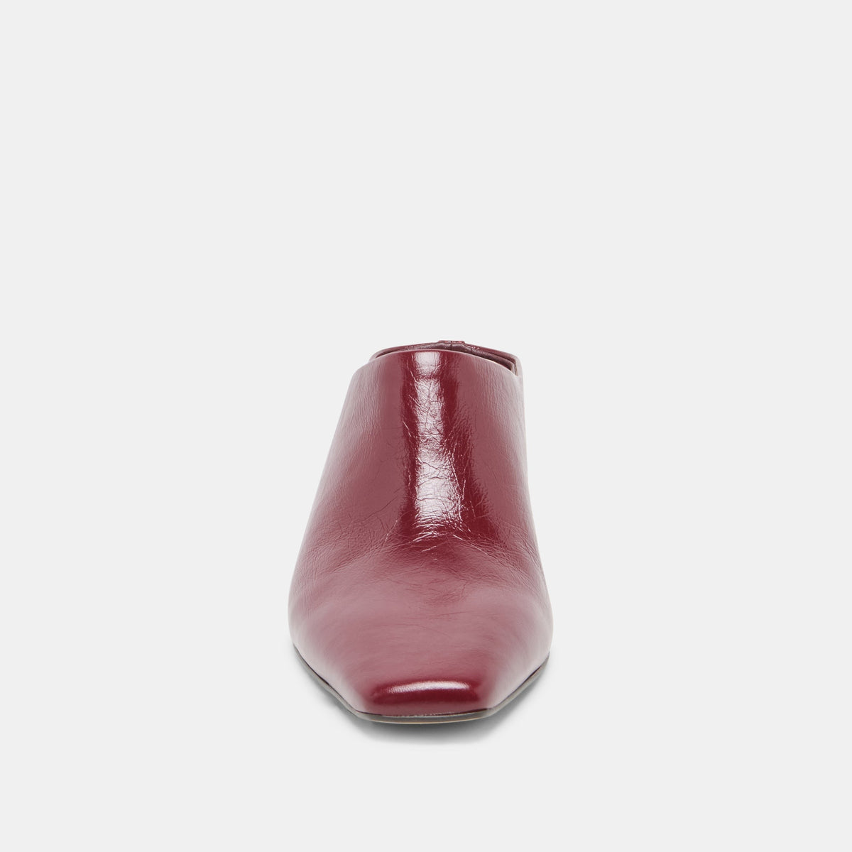 HILAH MULES OXBLOOD CRINKLE PATENT