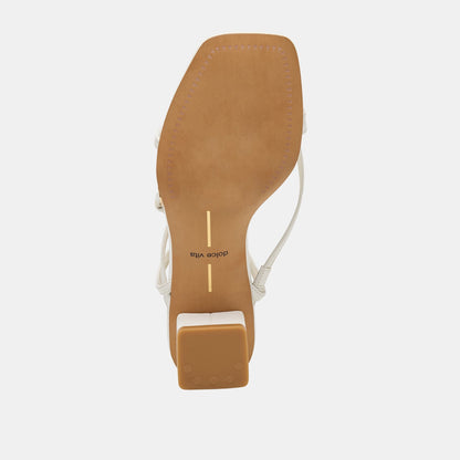 KARLOS SANDALS TRUE WHITE LEATHER