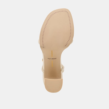 ODETE HEELS CREME LEATHER