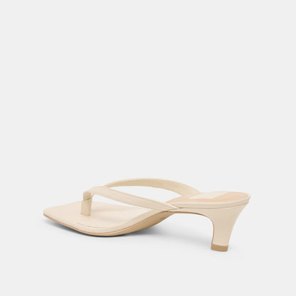 RAMIA HEELS BONE LEATHER