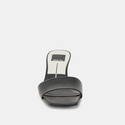 REXA HEELS BLACK LEATHER